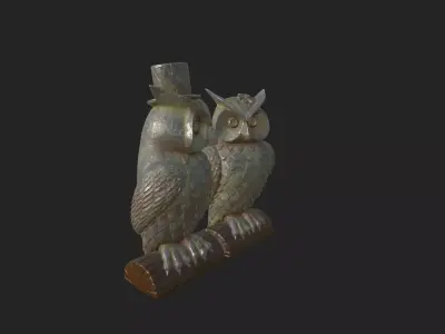Owl Statue 3D Model 3D model