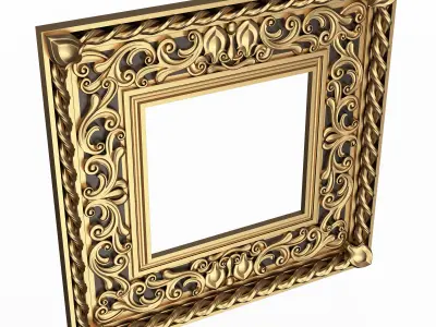 Classic Frame and Mirror 067 Low-poly 3D model