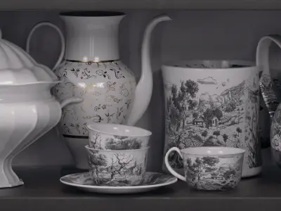 Kitchen 5 shelf 3D model