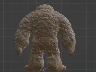 free stone golem titan model Free 3D model
