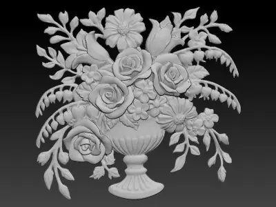 Composizione floreale 3D model