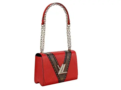 Louis Vuitton Bag Twist Epi Red with studs 3D model