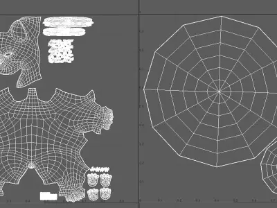 French Bulldog BaseMesh Low-poly 3D model