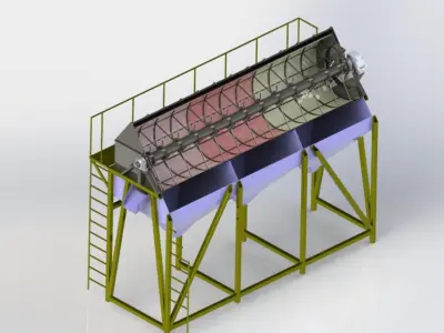 ROTARY MINE SCREEN 3D model