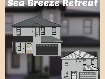 Sea Breeze Retreat Low-poly 3D model