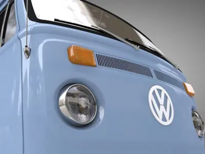 VOLKSWAGEN T2 PICKUP SINGLE CAB 1974 3D model