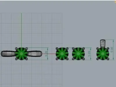 diamond ring earring pendant set 22 3D print model