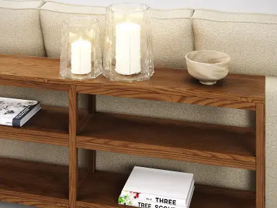 Nicasio Console Table 60 - Crate and Barrel Living Room Table C Low-poly 3D model