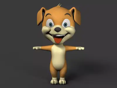 Puppy Low-poly 3D model