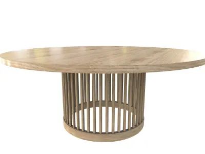 Round Table Round Table V3 3D Model VR AR PBR Low-poly 3D model