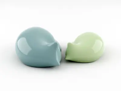 Resting Cat Figures 3D model