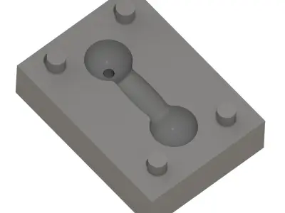 Chocolate Mold Dumbbell 3D print model