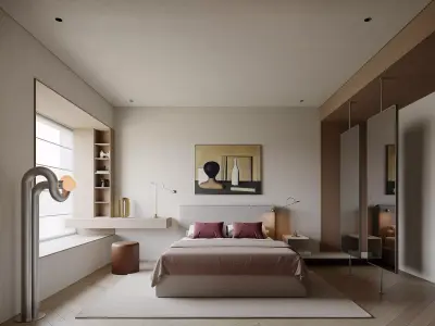 Bedroom interior scenes 3D model