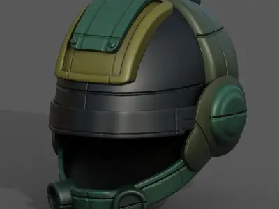 Helmet 3d safety isolated fantasy futuristic  Low-poly 3D model