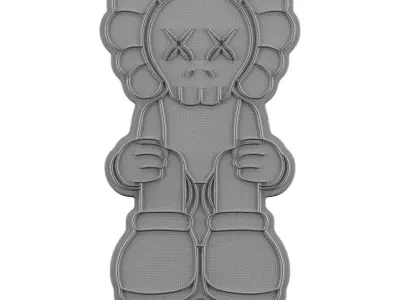 Kaws Neon Sign 3D model buy