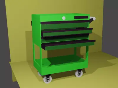Machanic box and tools 3D model