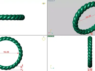Rope ring band   3D print model