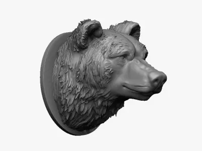 Bear Head 3D print model