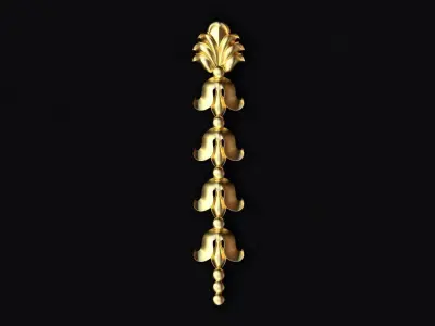 Central decor ornament for furniture 3D model 26