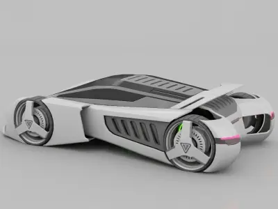 sci-fi sport car  3D model