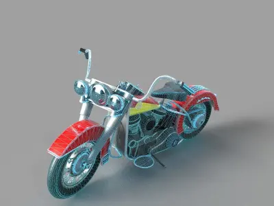 Harley-Davidson Bike vintage 3D model