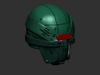 helmet high poly sculpt 3d printable  3D model 63