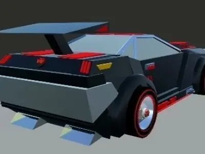 Low poly thunder wolf concept Free low-poly 3D model