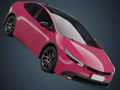 EV Car 04 Low-poly 3D model