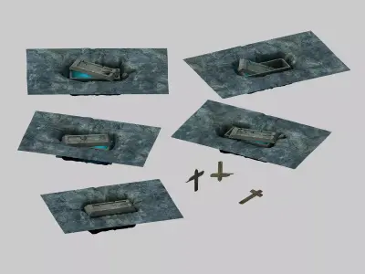 Stone Blood Festival Canyon - Coffin Pit 01 3D model