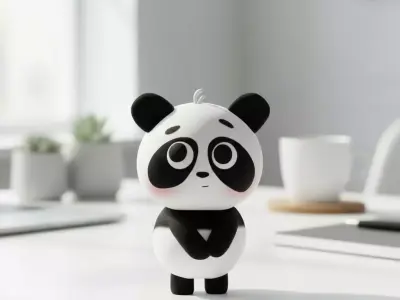 cute panda 3D print model