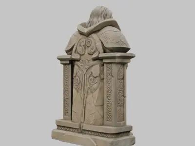 Stone Guardian Low-poly 3D model