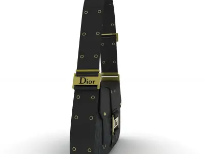 Dior Street Chic Bag Black Print 3D model