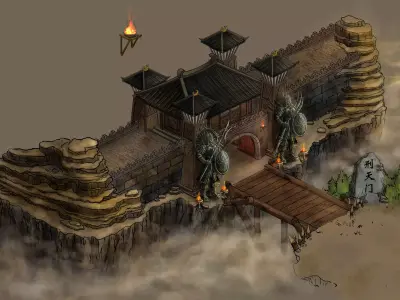 Game Mountain - City - Gate 03 3D model