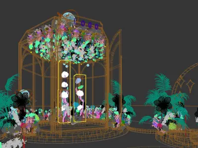 Floristry Fine art display 3D model