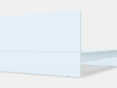 MALM Bed frame high 80 Low-poly 3D model