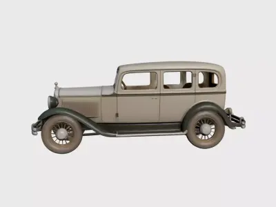1920s Vintage Sedan Early Vintage 3D model 3D model