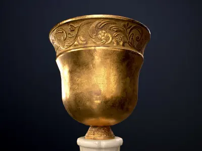 Treasure Chalice Low-poly Game-Ready PBR Low-poly 3D model
