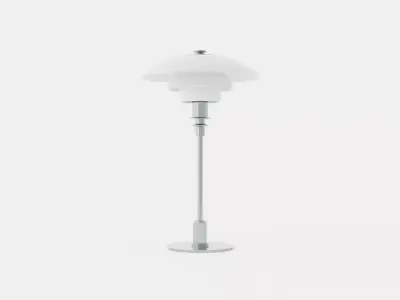 PH Table lamp - chrome-plated Low-poly 3D model