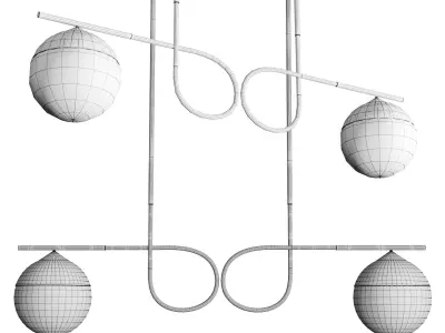 CorteZari pendant light Low-poly 3D model
