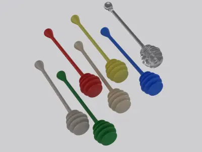 honey dipper plastic 3D model