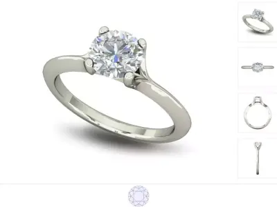 Women ring 3dm stl render detail 3D print model 22