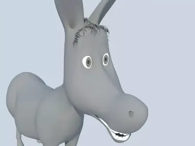 Donkey Cartoon MAX 2011 3D model