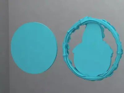 Luxury Virgin Mary and Child Relief Pendant Design 124a 3D print model