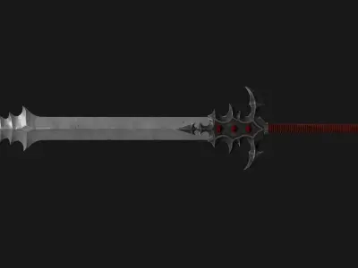 fantasy sword PBR  Low-poly 3D model