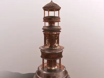 Superfuntimes Triumphal Tower Statue Free low-poly 3D model
