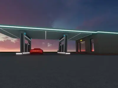 Electric Vehicle Charging Station 1 3D model