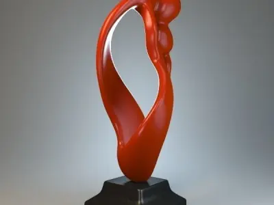 Statuette endless kiss 3D model