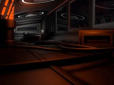 Sci Fi Corridor Free 3D model 3