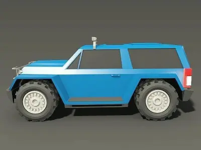 Lowpoly SUV concept Low-poly 3D model