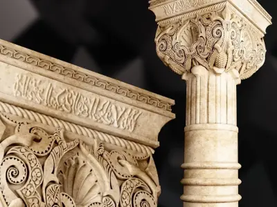 Muqarnas columns 3D Model Collection